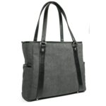 Custom Urban Laptop Tote - Charcoal w/Black Trim - 1